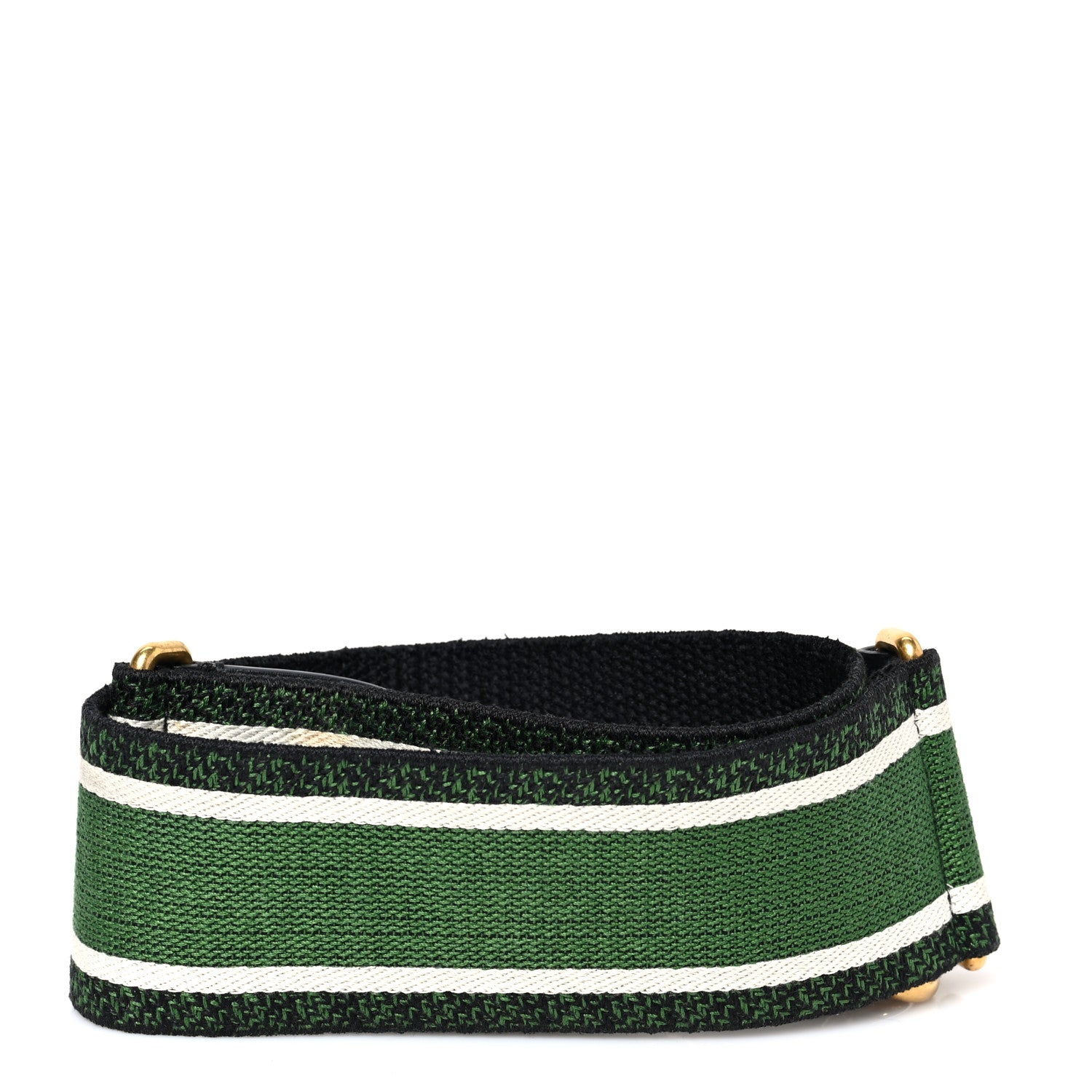 Christian Dior Canvas Embroidered Shoulder Strap Green 2 of 4