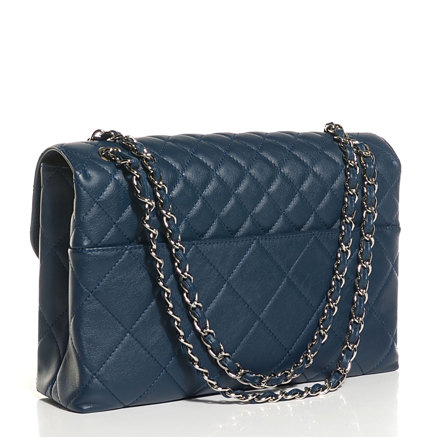 Calfskin Quilted In The Business Flap Dark Blue