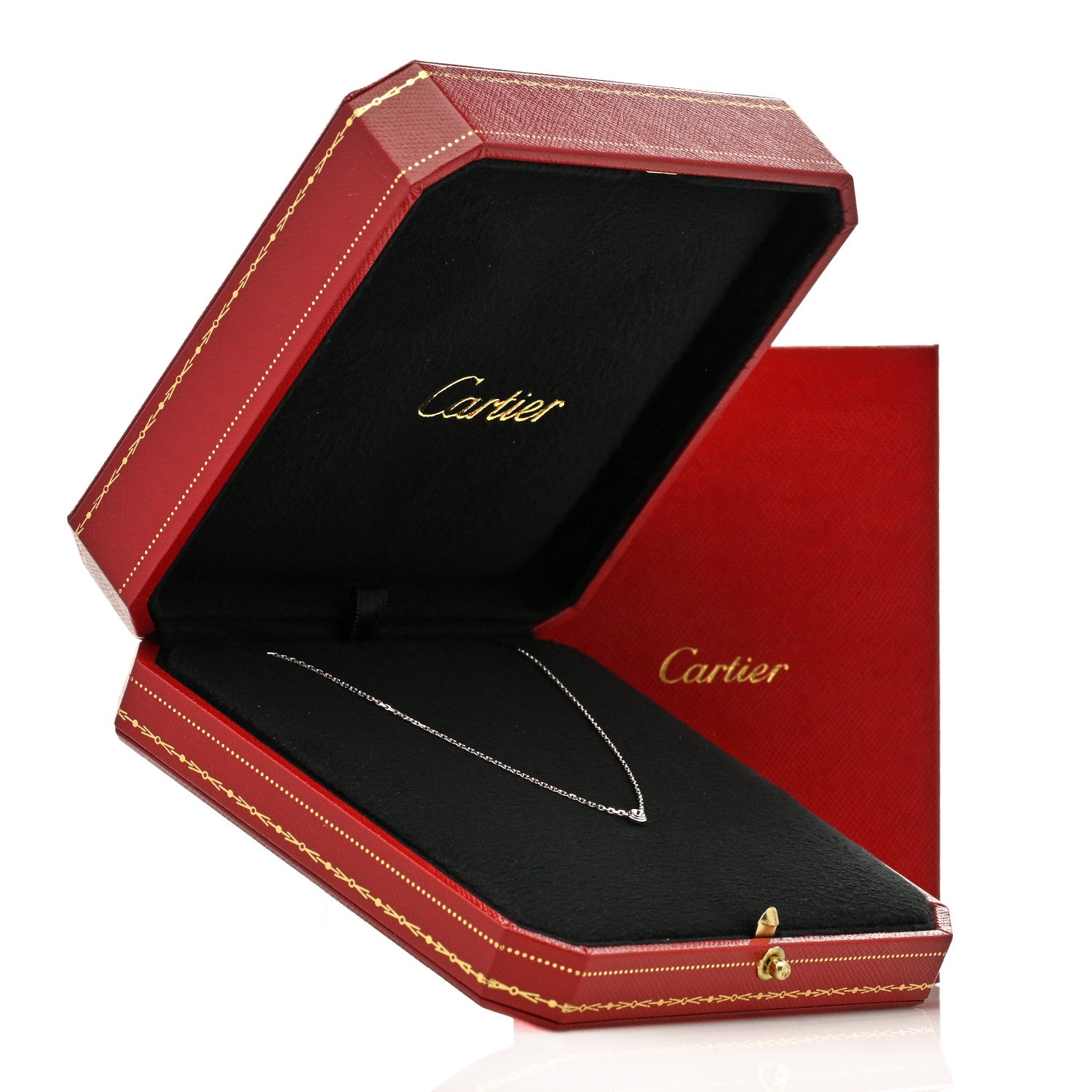 Cartier 18K White Gold Diamond SM D'Amour Pendant Necklace 5 of 5
