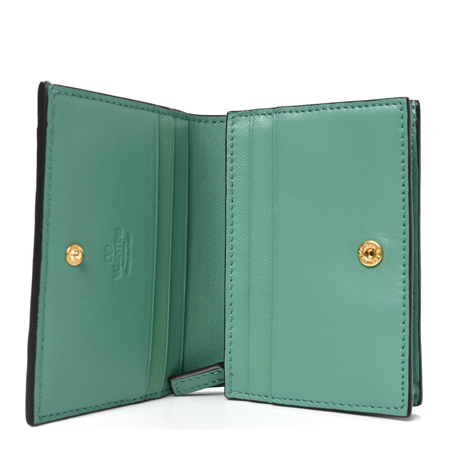 Valentino Garavani Lizard Embossed Vlogo Bi-Fold  Green 5 of 7