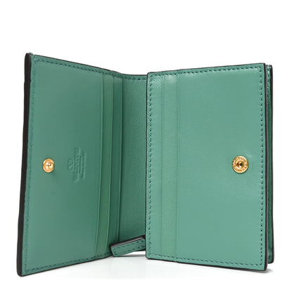Valentino Garavani Lizard Embossed Vlogo Bi-Fold  Green 5 of 7