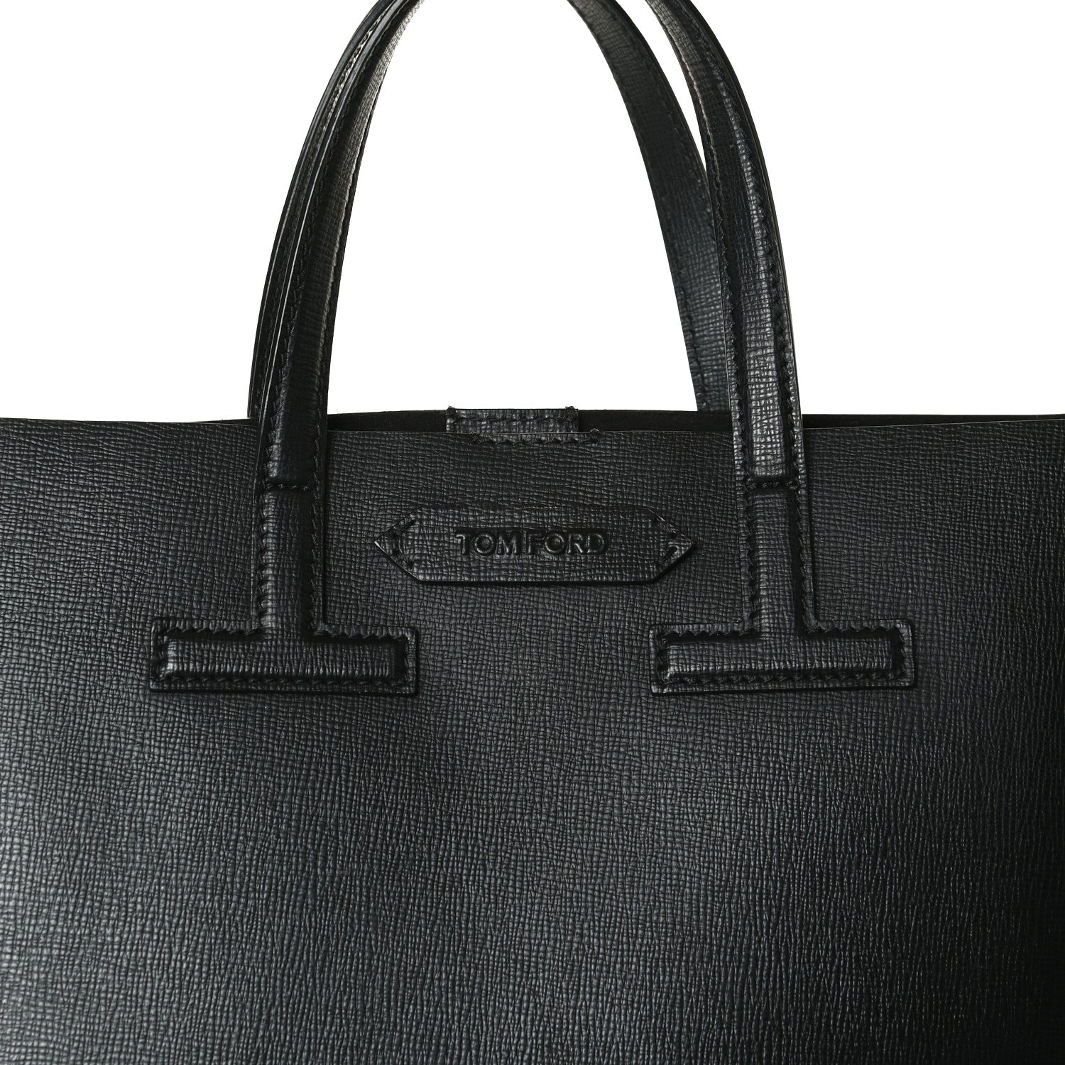 Tom Ford Saffiano Mini T Tote Black 8 of 16