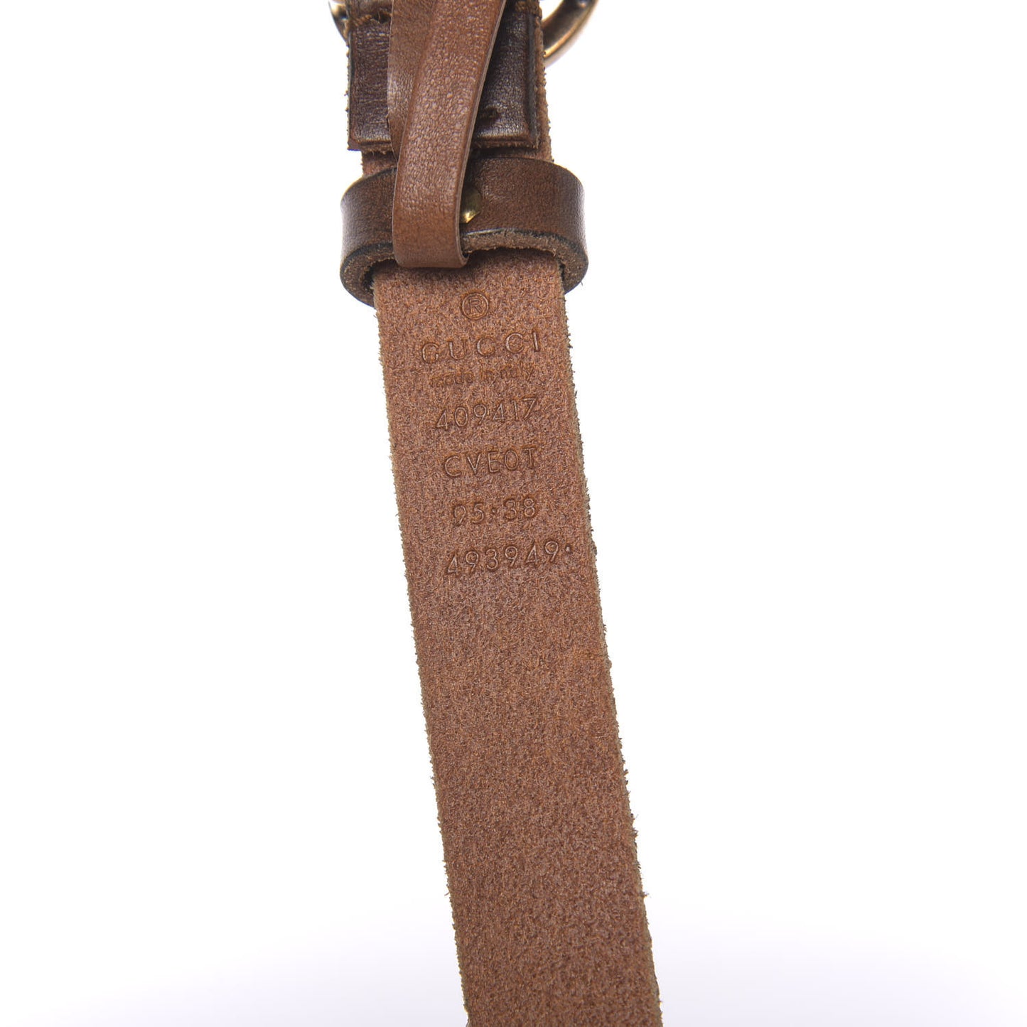 Faded Calfskin Double G 20mm Belt 95 38 Cuir