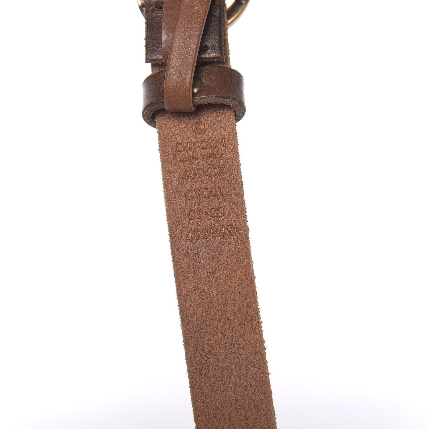 Gucci Faded Calfskin Double G 20mm Belt 95 38 Cuir 4 of 6