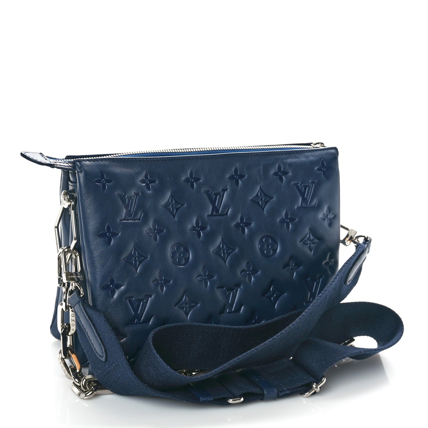 Lambskin Embossed Monogram Coussin PM Storm