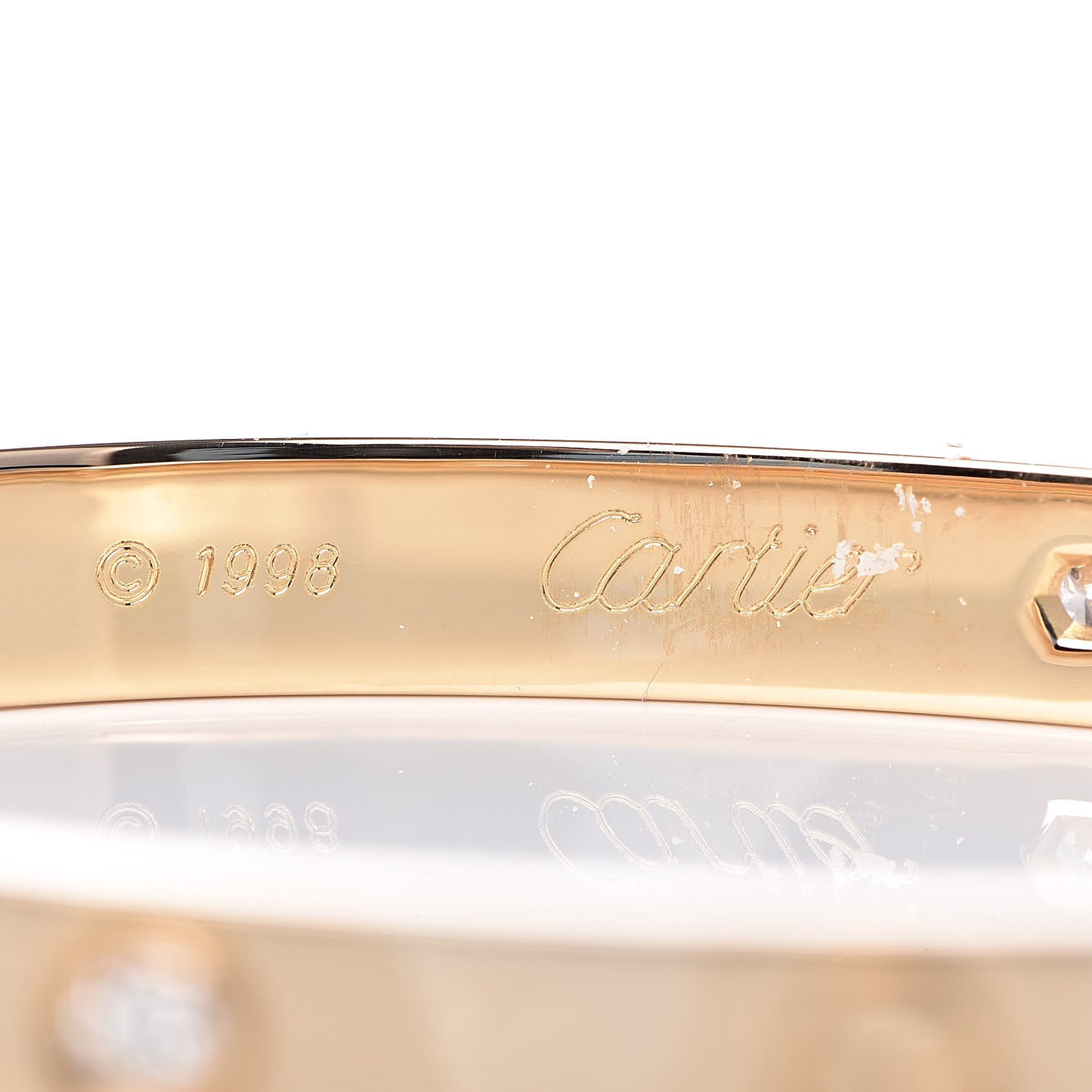 18K Yellow Gold 6 Diamond LOVE Bracelet 18