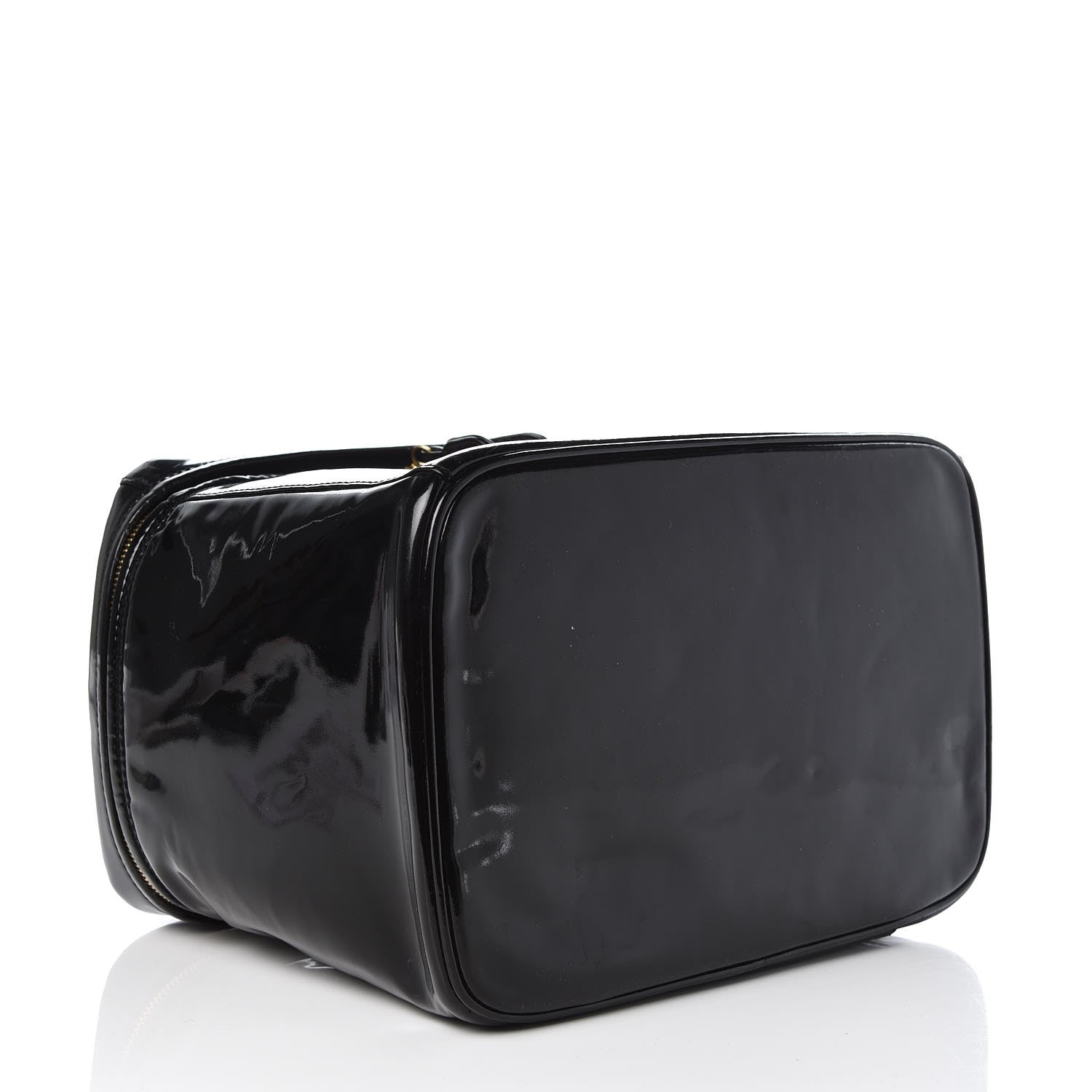 Chanel Patent Large Cosmetic Train Case Black 3 of 8
