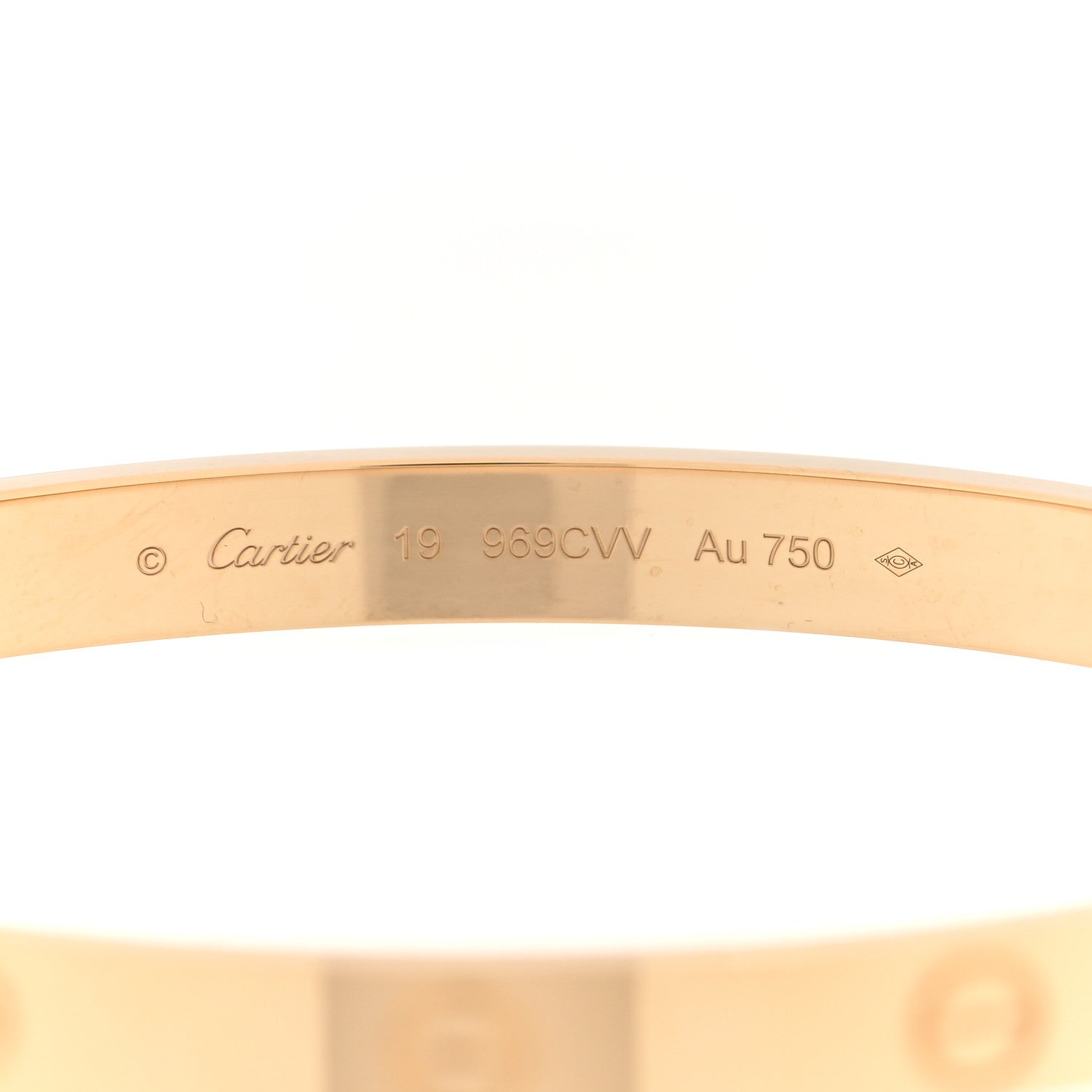 Cartier 18K Yellow Gold LOVE Bracelet 19 4 of 7