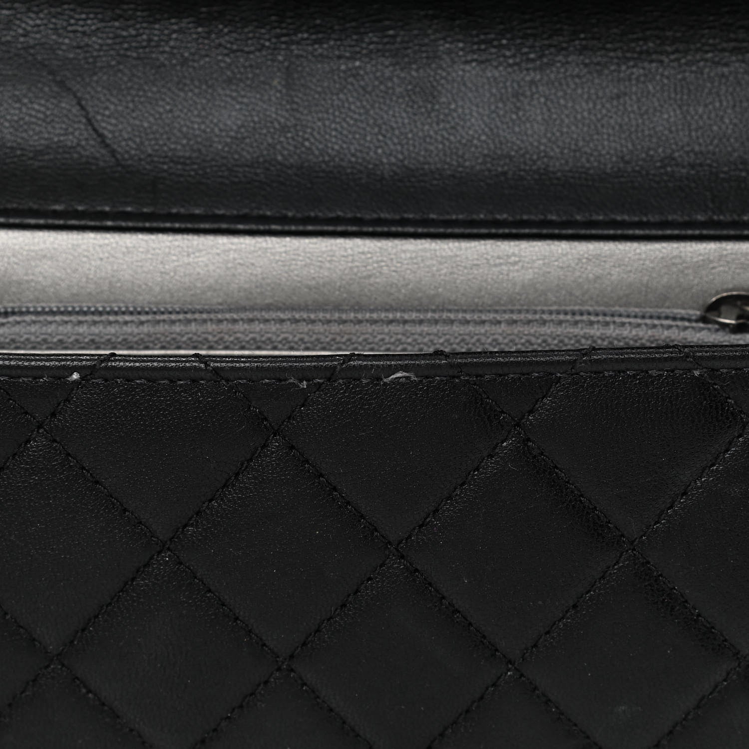 Chanel Goatskin Quilted Logo Small Chic Flap Black 12 of 18