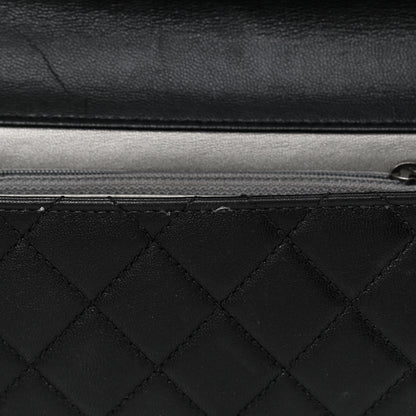 Chanel Goatskin Quilted Logo Small Chic Flap Black 12 of 18