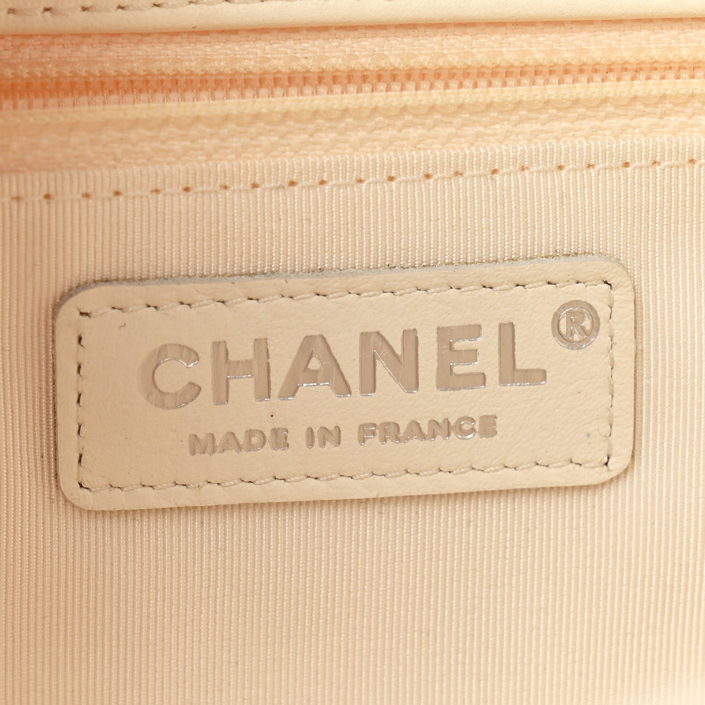 Lambskin Quilted Medium Hula Hoop Flap Ivory