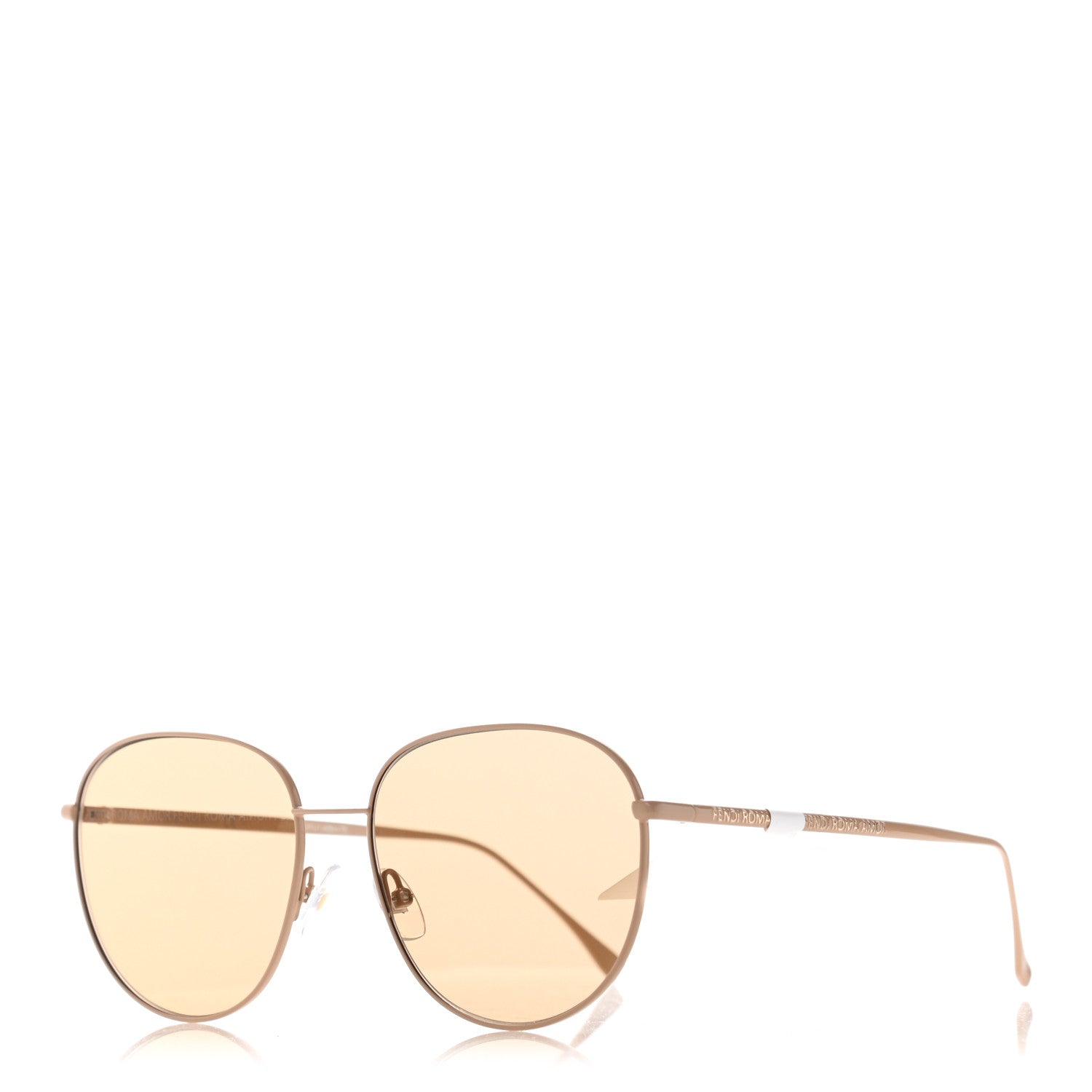 Fendi Metal Aviator Sunglasses FF 0379/G/S Gold 1 of 8