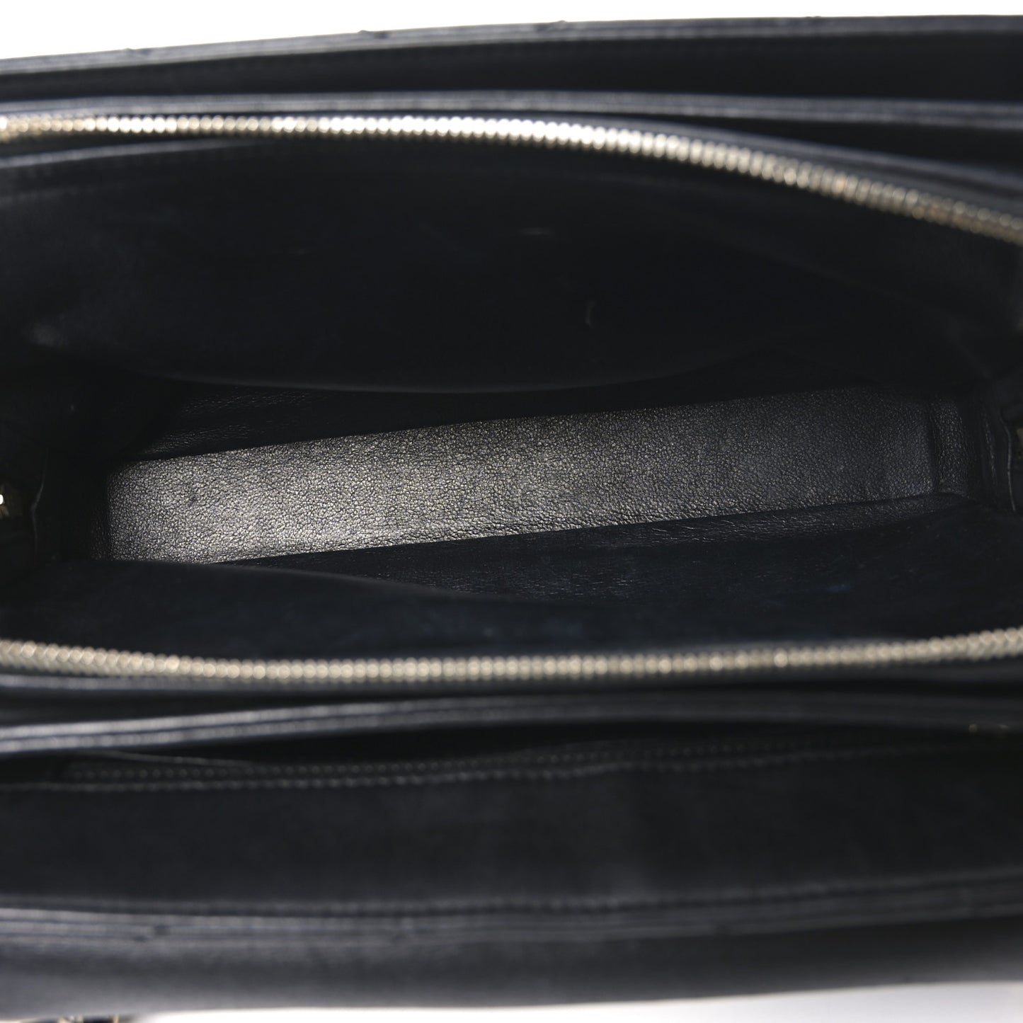 Lambskin Chevron Stitched Medium Envelope Flap Black