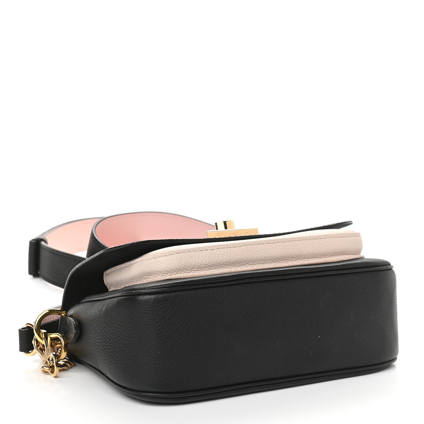 Grained Calfskin Lockme Tender Black