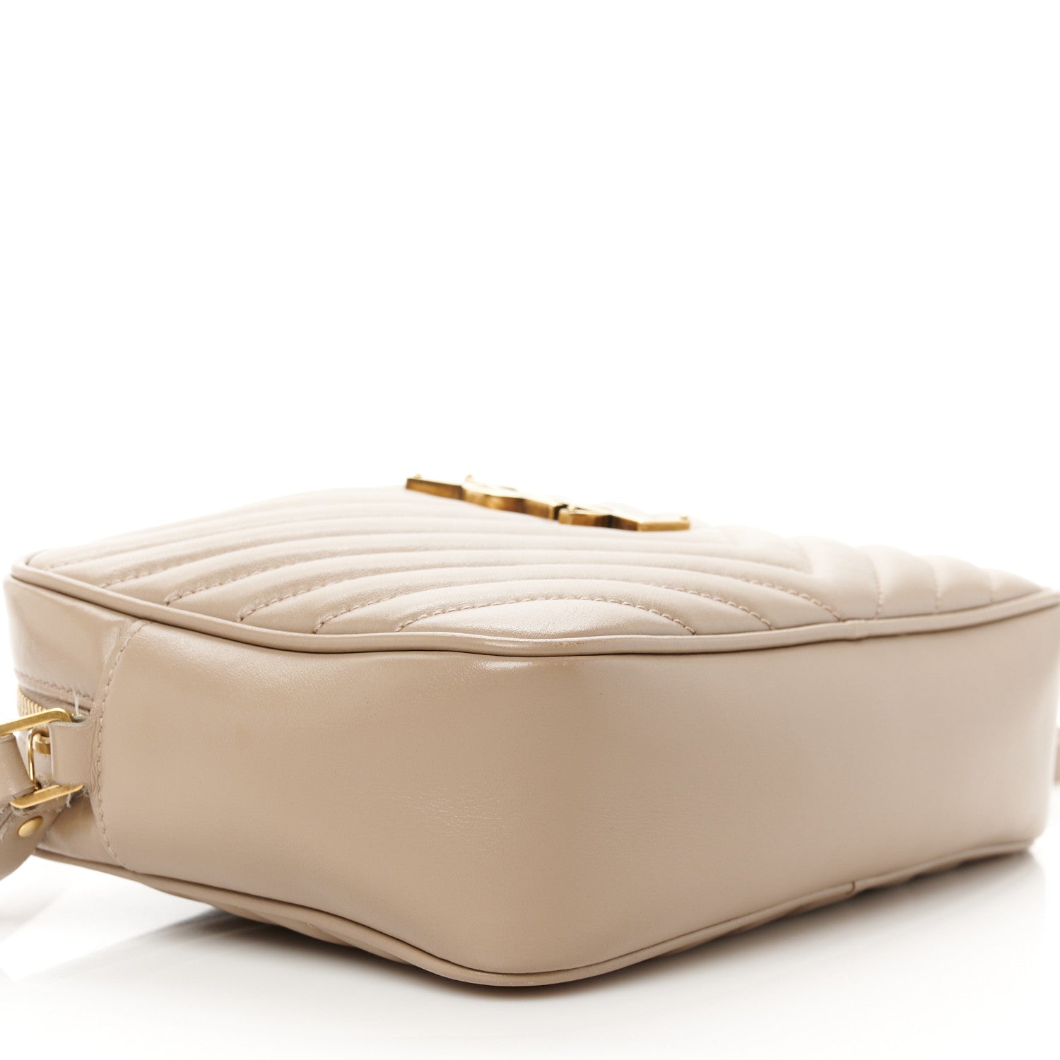 Saint Laurent Calfskin Matelasse Monogram Lou Camera Bag Dark Beige 9 of 11