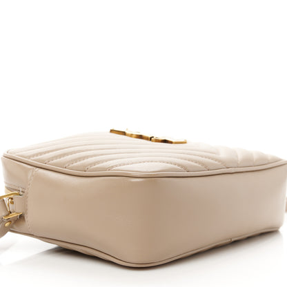 Saint Laurent Calfskin Matelasse Monogram Lou Camera Bag Dark Beige 9 of 11