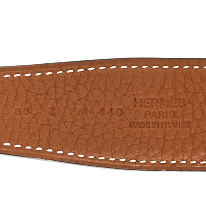 Hermes Box Togo 32mm H Belt 85 34 Black Gold 5 of 6