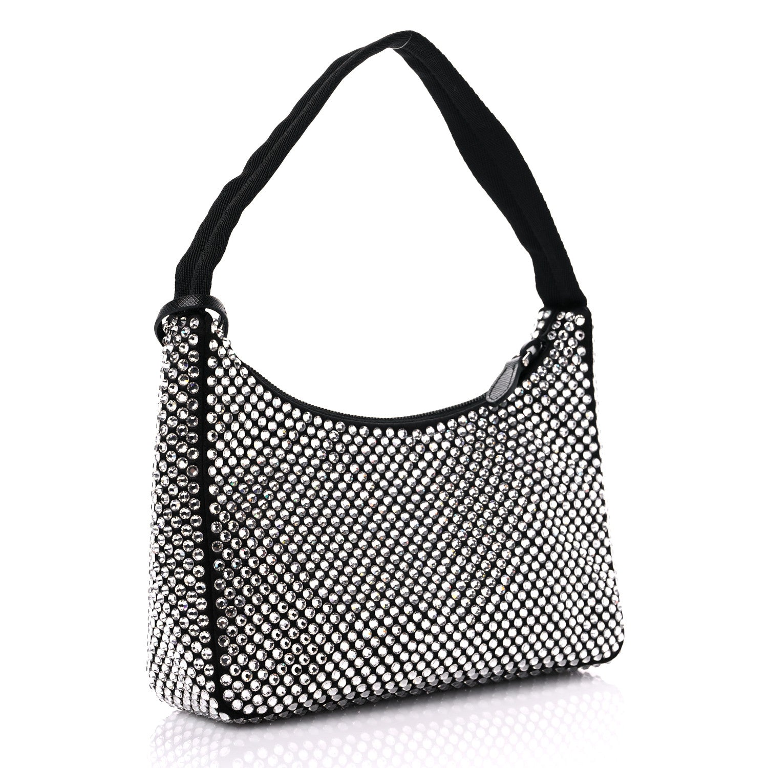 Prada Satin Crystal Mini Re-Edition 2000 Bag Cristal 3 of 9