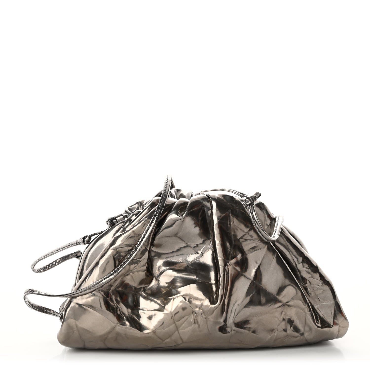 Bottega Veneta Metallic Crushed Calfskin The Mini Pouch Anchor 1 of 10