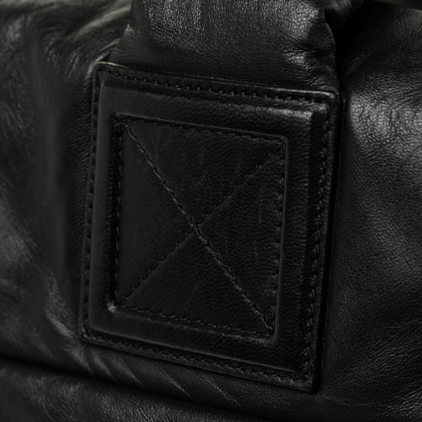 Lambskin Quilted Medium Coco Cocoon Reversible Tote Black