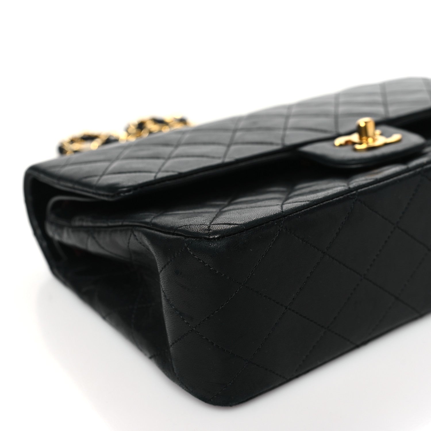 Chanel Lambskin Quilted Medium Double Flap Black 9 of 11