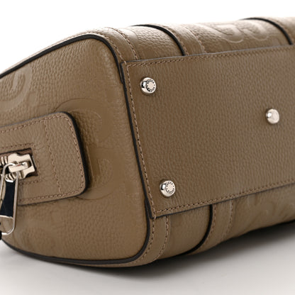 Gucci Piuma Calfskin Jumbo GG Embossed Mini Duffle Bag Good Taupe 9 of 11