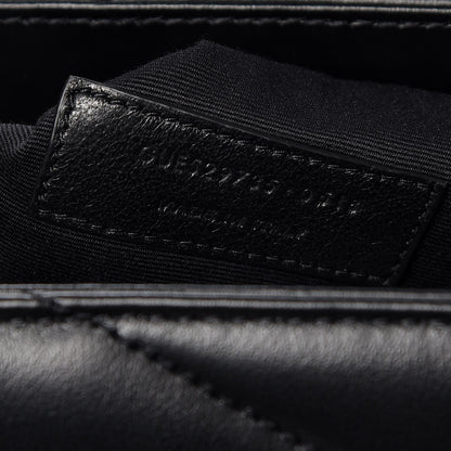 Saint Laurent Calfskin Y Quilted Monogram Medium Loulou Satchel Black 10 of 12