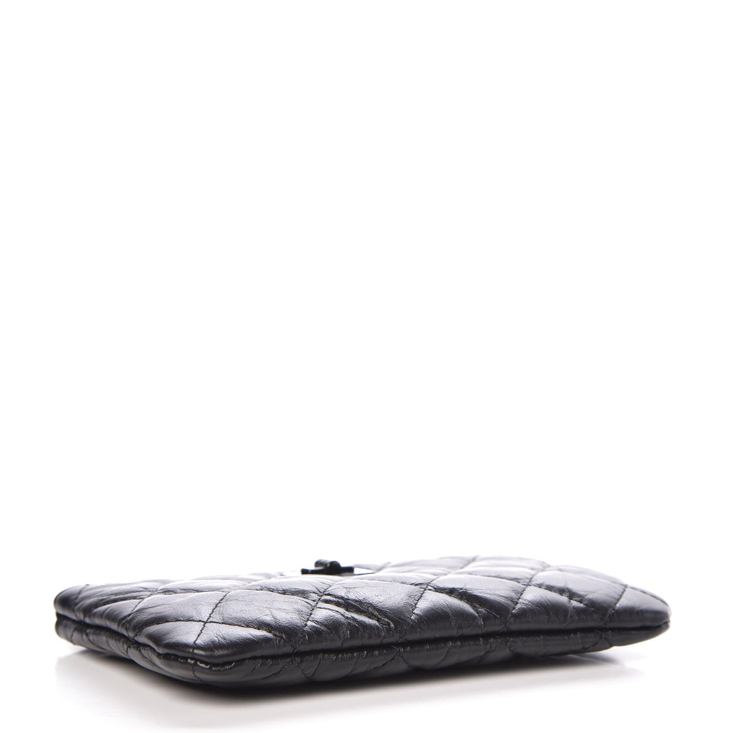 Aged Calfskin Quilted Small Reissue Cosmetic Case So Black