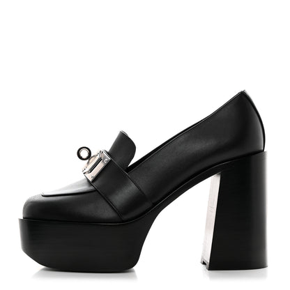 Hermes Calfskin Heel 70 Pumps 40 Black 1 of 8