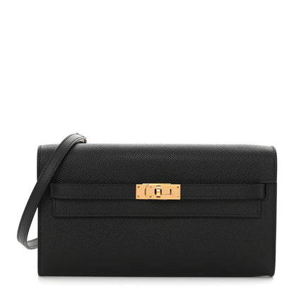 Hermes Epsom Kelly Wallet To Go Black 1 of 11