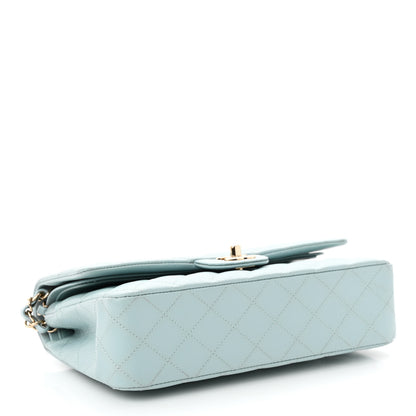 Chanel Caviar Quilted Medium Double Flap Light Blue 4 of 11