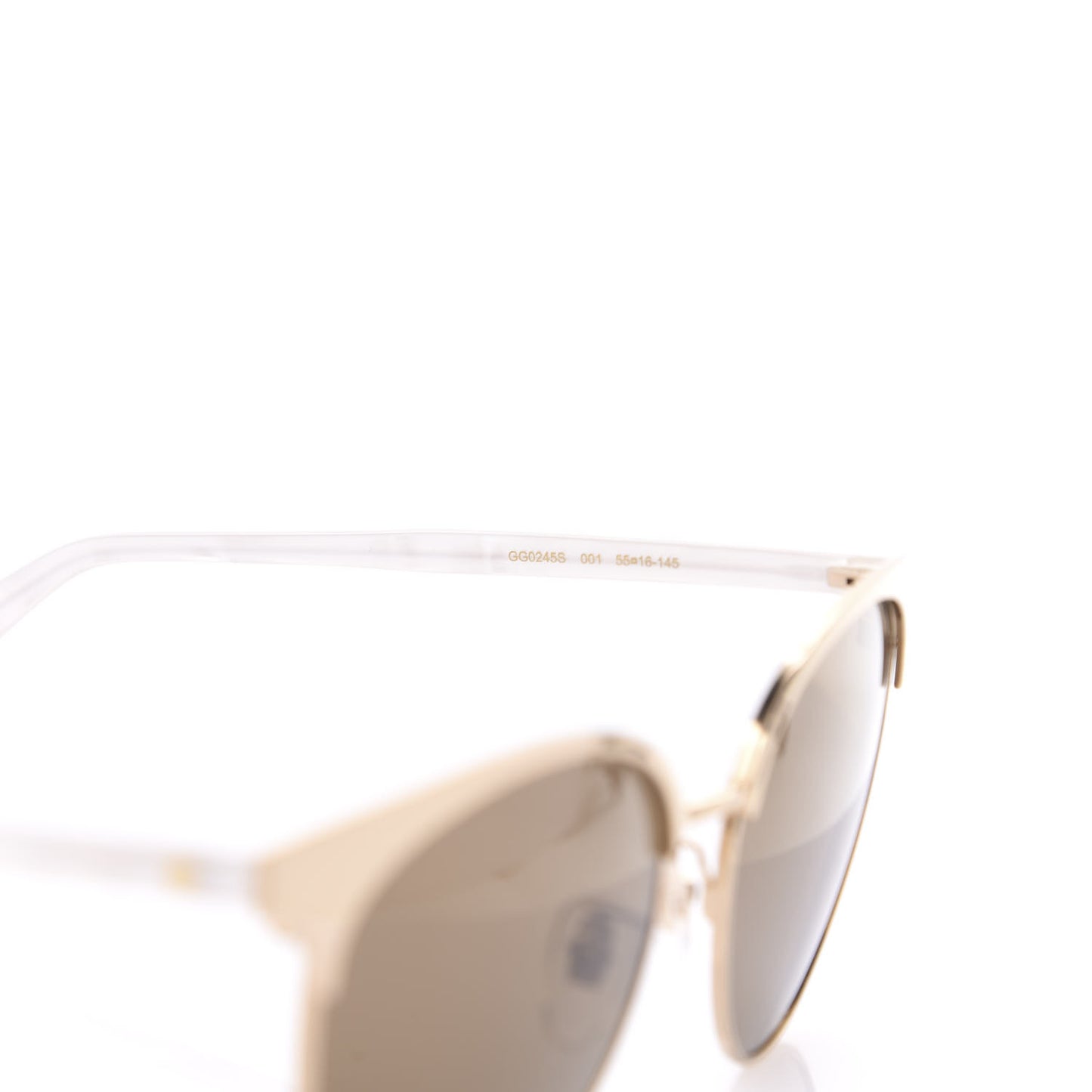 Round Metal GG0245S Sunglasses Gold