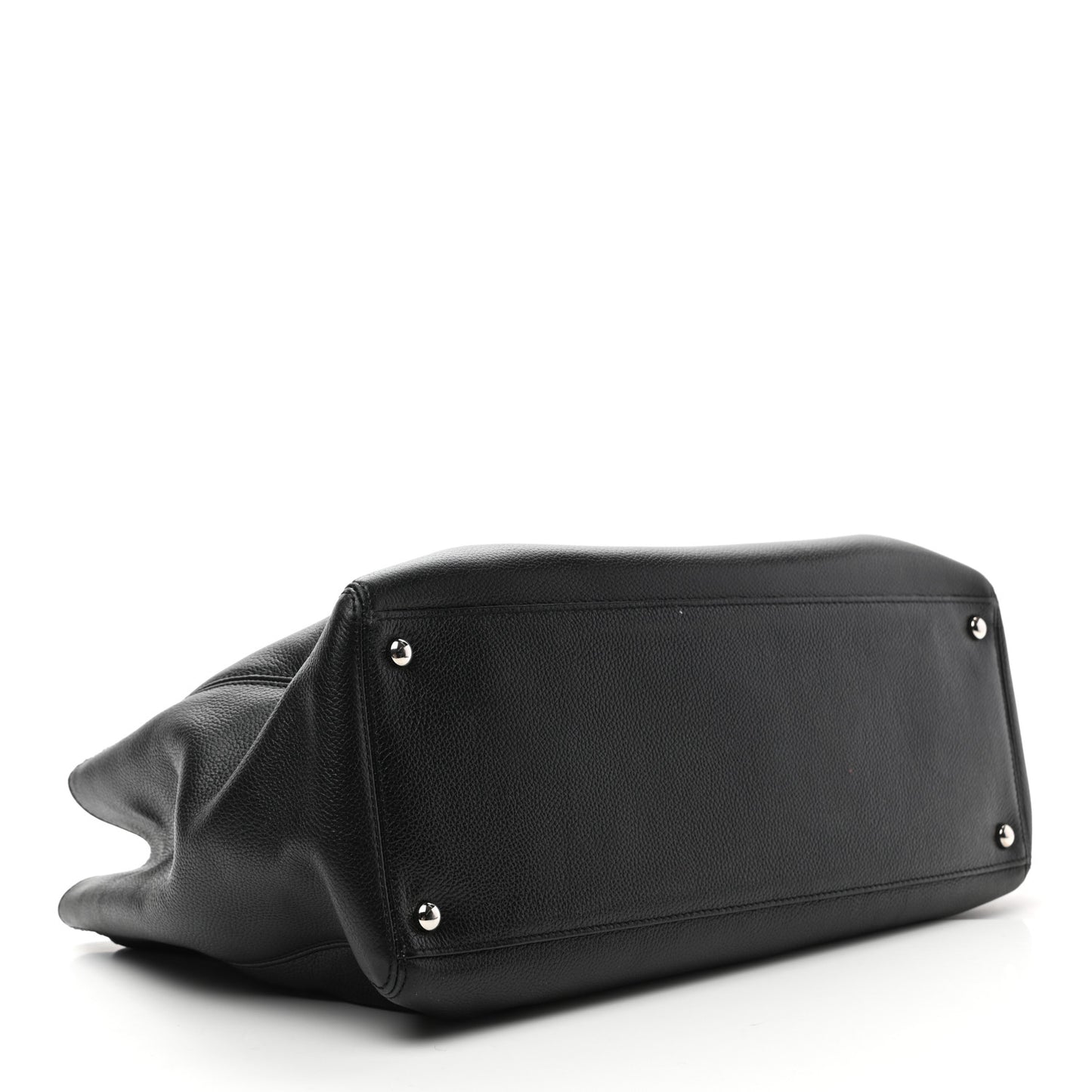 Calfskin Cerf Executive Shopper Tote Black
