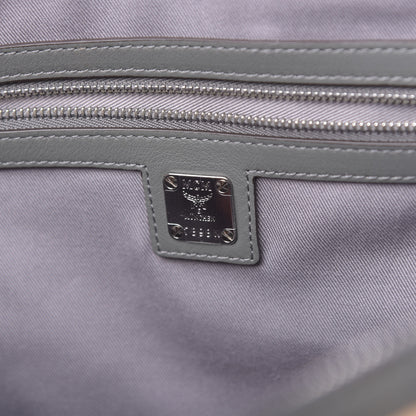 MCM Calfskin Ottomar Monogram Medium Klara Shopper Tote Charcoal 6 of 11