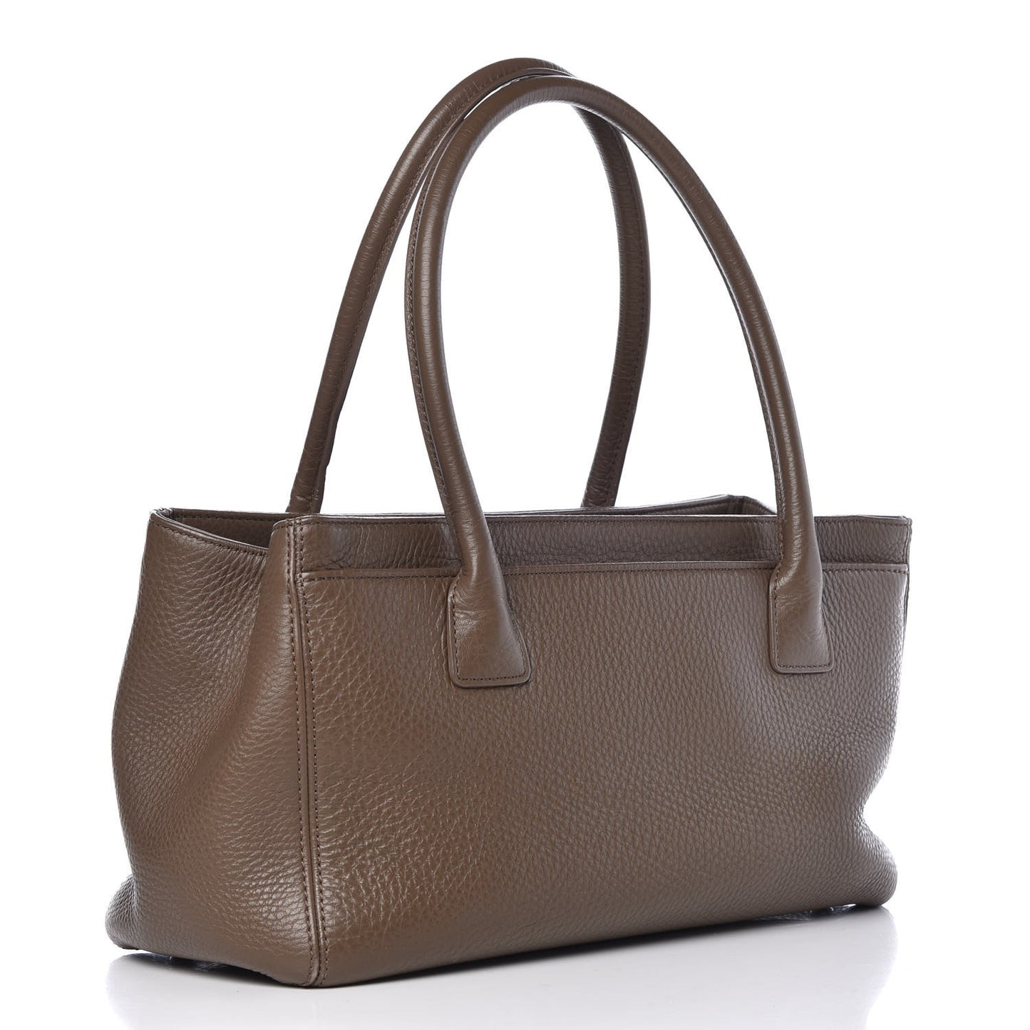 Calfskin Small Cerf Shopper Tote Brown