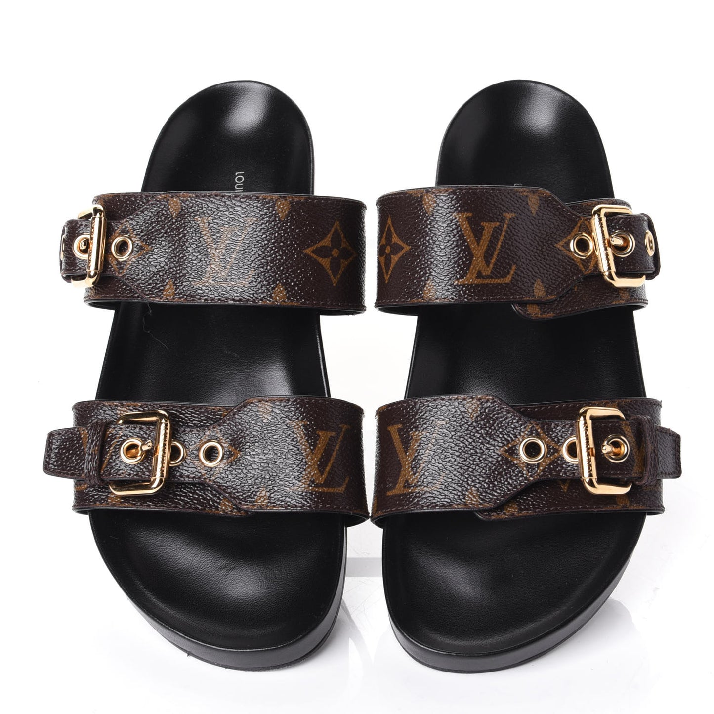 Monogram Bom Dia Mule Sandals 36 Black