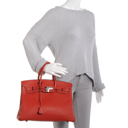 Hermes Togo Birkin 35 Rouge 2 of 9