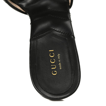 Gucci Nappa Matelasse GG Marmont 75mm Slide Sandals 37 Black 7 of 10