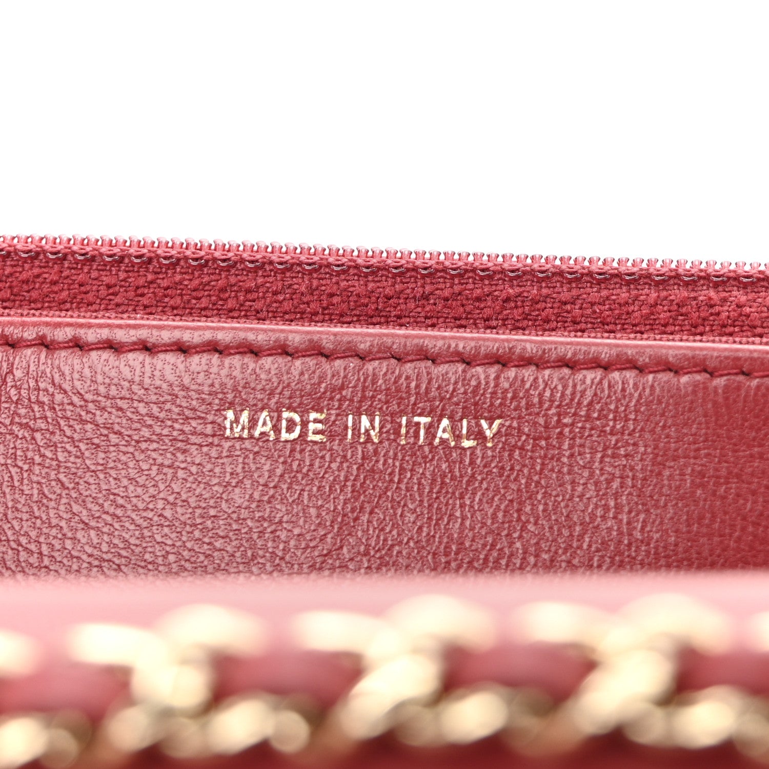 Chanel Lambskin Quilted Trendy CC Wallet On Chain WOC Red 7 of 11