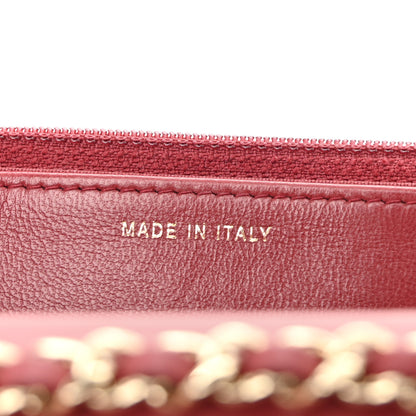 Chanel Lambskin Quilted Trendy CC Wallet On Chain WOC Red 7 of 11