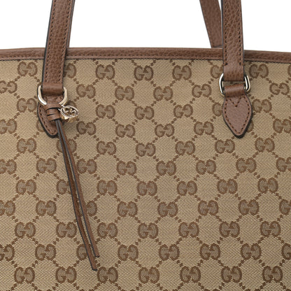 Gucci Monogram Medium Bree Zippered Tote Beige Tabacco 8 of 10