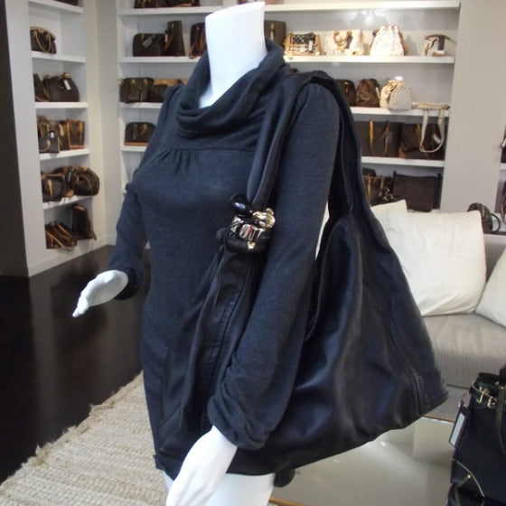 Jimmy Choo Nappa Leather Saba Hobo Black 2 of 8