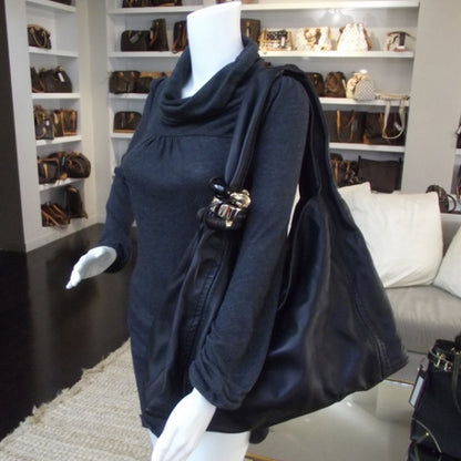 Jimmy Choo Nappa Leather Saba Hobo Black 2 of 8