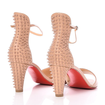 Christian Louboutin Patent Nappa Trezanita 70 Sandals 37.5 Nude 4 of 8