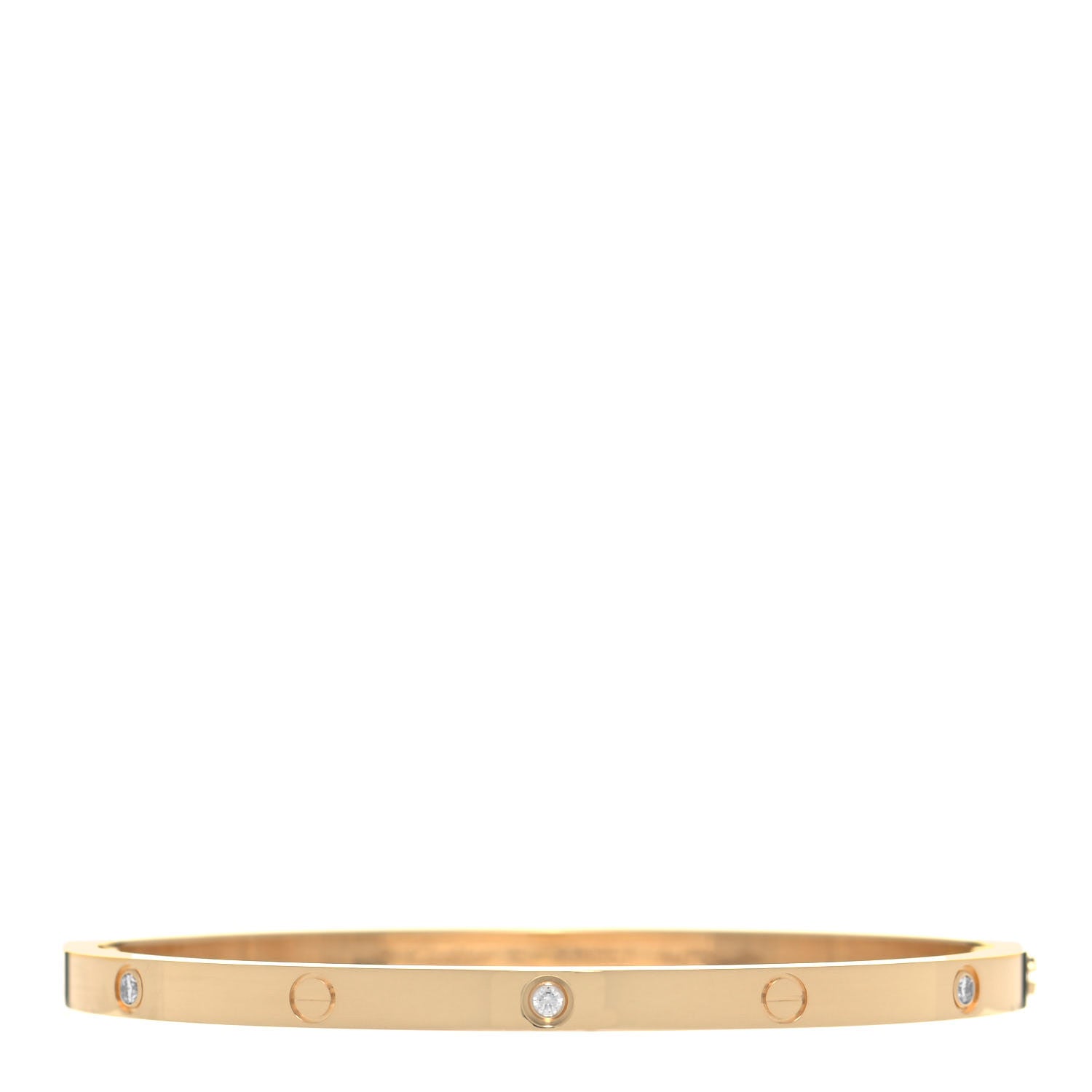 Cartier 18K Yellow Gold 6 Diamond Small LOVE Bracelet 16 2 of 12