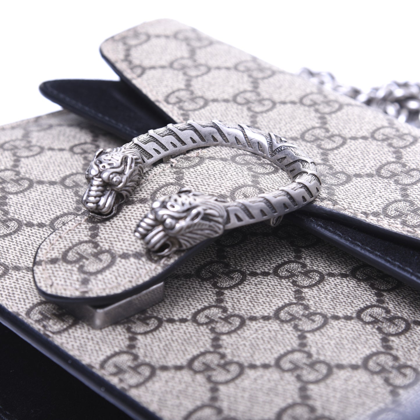 GG Supreme Monogram Mini Dionysus Shoulder Bag Black