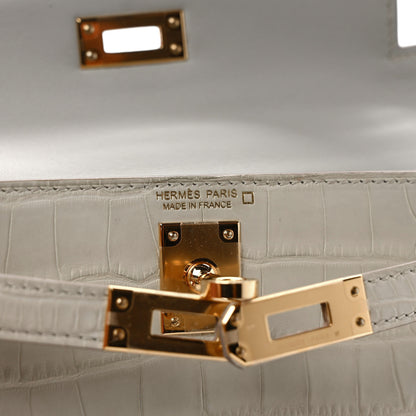 Hermes Matte Alligator Mini Kelly Sellier 20 Beton 6 of 9