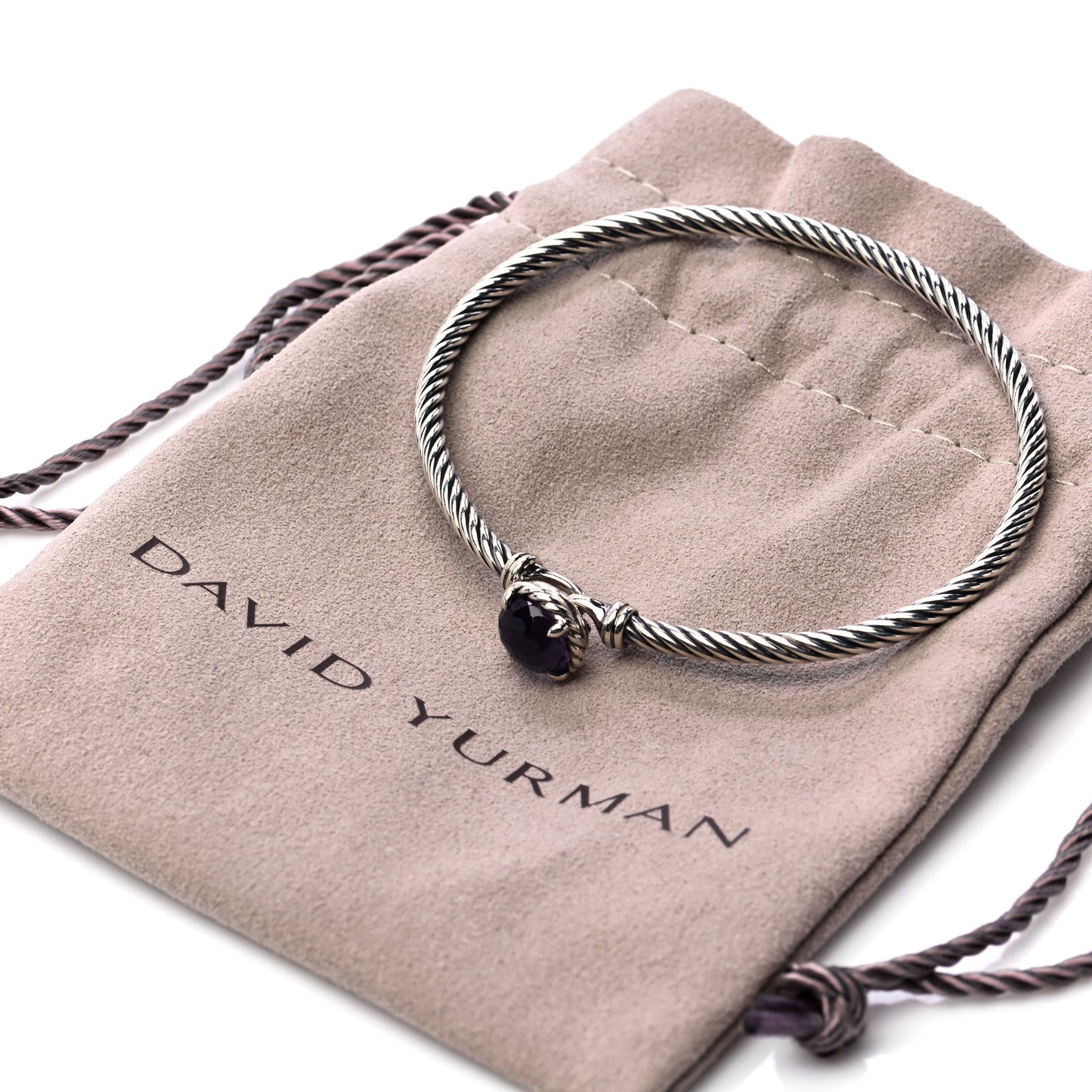 Sterling Silver Black Orchid 3mm Chatelaine Bracelet