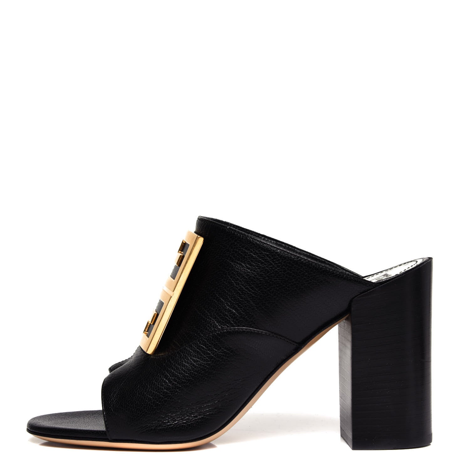 Givenchy Grained Goatskin 4G Logo Mules 38 Black 1 of 11