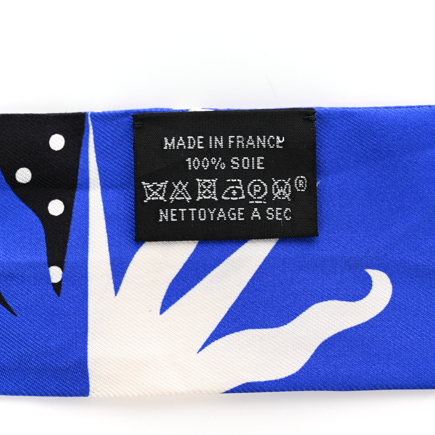 Hermes Silk Astrologie a Pois Twilly Bleu Royal Black White 3 of 6